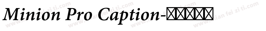 Minion Pro Caption字体转换